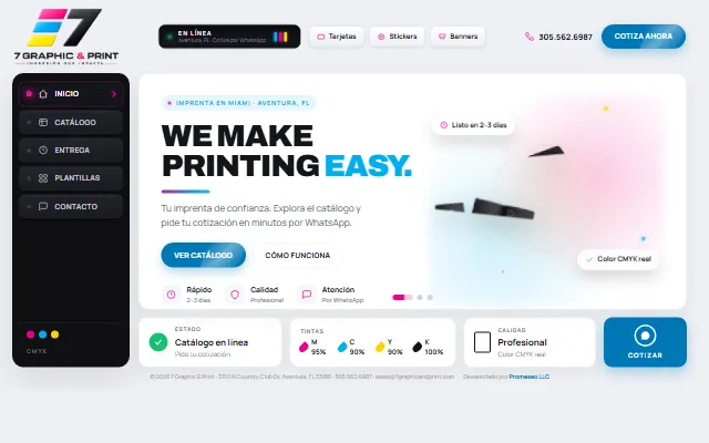 Portada del sitio de 7 Graphic & Print