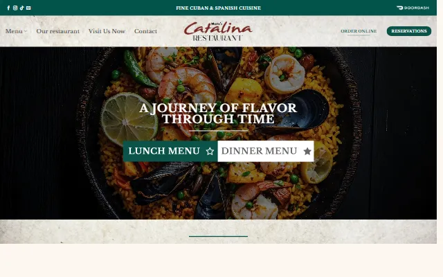 Portada del sitio de Mario's Catalina